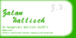 zalan wallisch business card